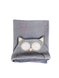 Toalla Búho Gris (disponible en pico gris o naranja)
