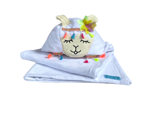 Toalla Llama (disponible en blanco o aqua)