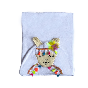 Toalla Llama (disponible en blanco o aqua)