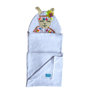 Toalla Llama (disponible en blanco o aqua)