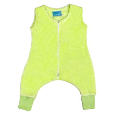 saquito con pies de cobija para dormir verde limon 